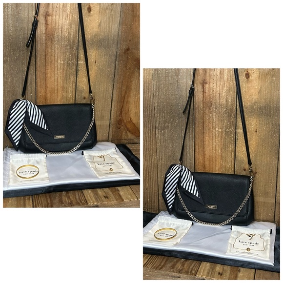 Kate Spade. 7 Piece. Greer Crossbody & Free Bangle, Necklace, Dust Bags & Scarf. - Picture 10 of 16